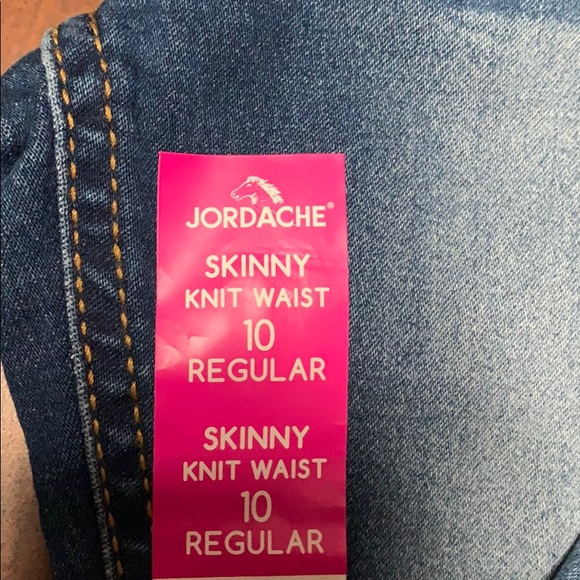 Jordache Girls Rib Waist Skinny Jeans Regular - Picture 7 of 8